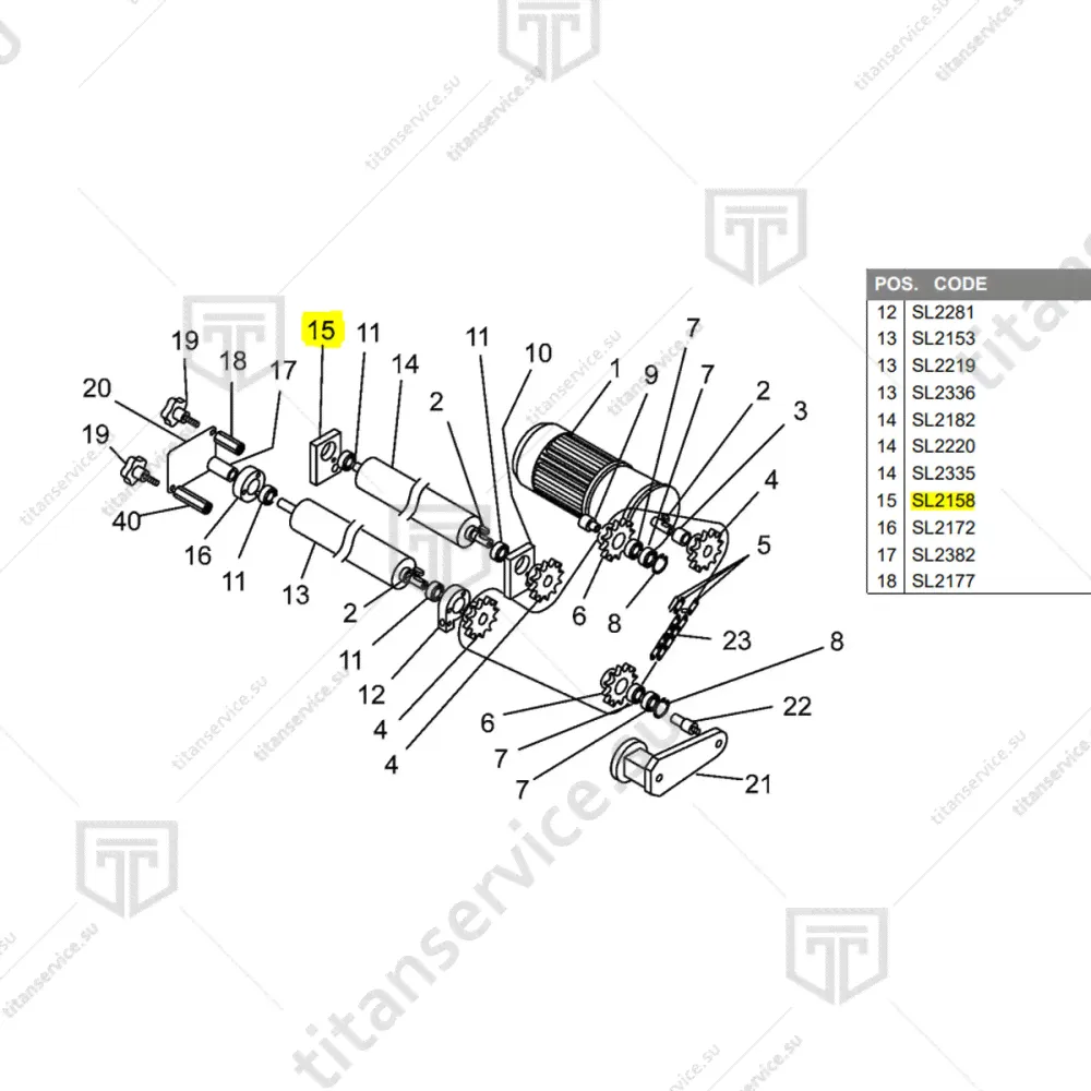 Суппорт для тестораскатки Fimar SI/320 SL2158-0
