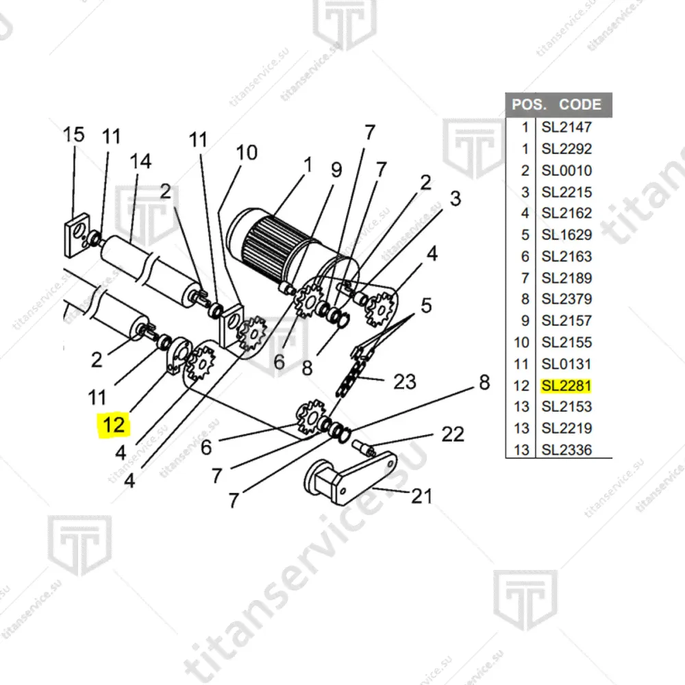 Суппорт для тестораскатки Fimar SI/320 SL2281-0