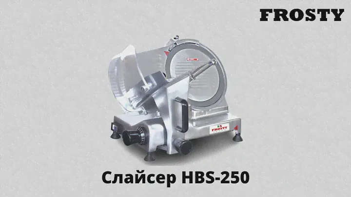 Слайсер гастрономічний із заточним пристроєм FROSTY HBS-250