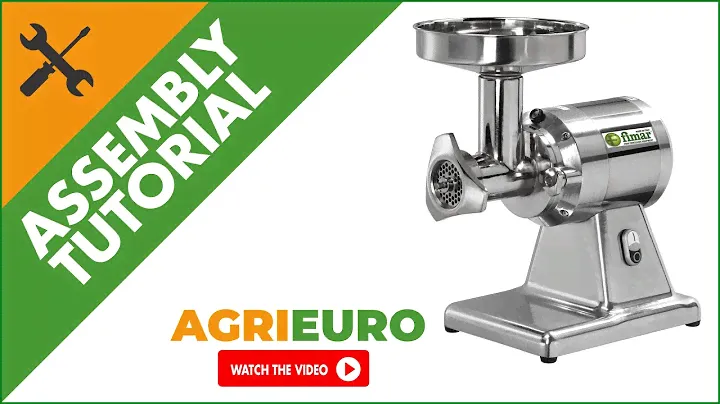 FIMAR TC12TS Electric Meat Mincer - Stainless Steel Removable Grinding Unit - Assembly tutorial