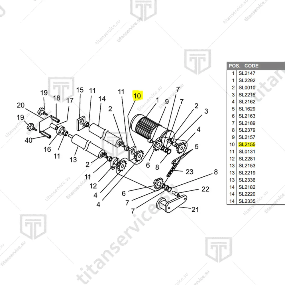 Суппорт для тестораскатки Fimar SI/320 SL2155-1